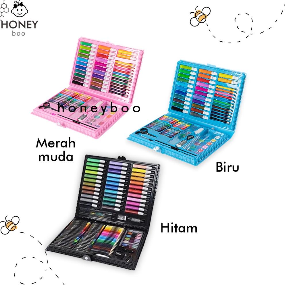 

(H-I9I(➸) Honey Boo - Krayon Anak Set Koper 150 in 1 Crayon Full Alat Melukis Mewarnai Set proses cepat