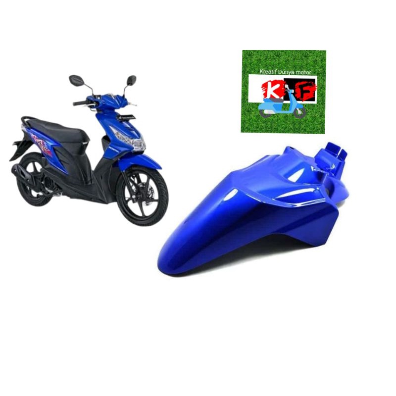 spakbor selebor depan Honda beat karbu lama variasi warna biru