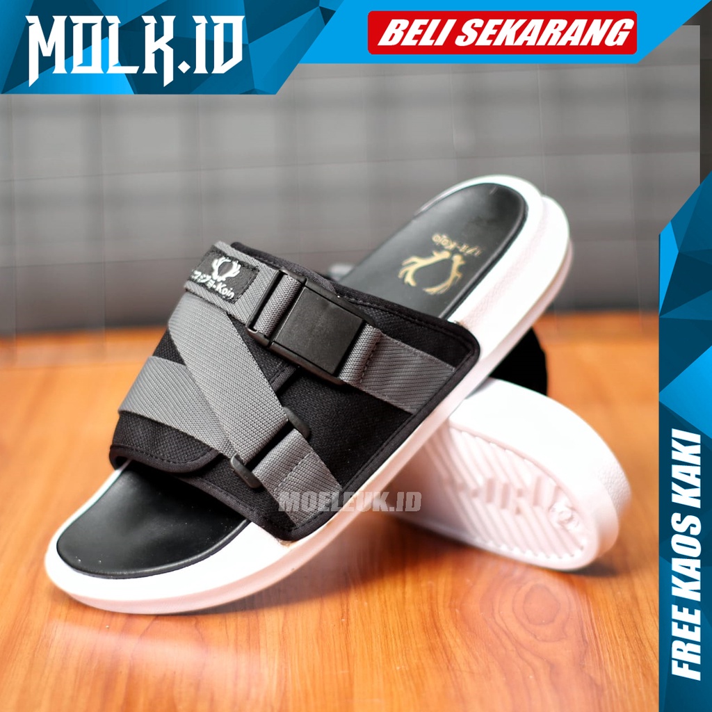 MOLK|Sendal Slop Pria Sandal Slide Pria Original Distro Fashion Simple Casual Selop Santai Laki Laki