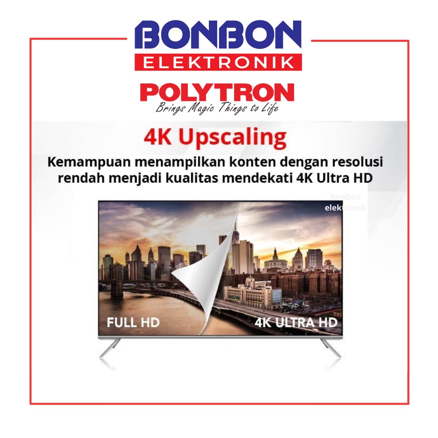 Polytron LED TV 75 Inch 4K UHD Smart TV Quantum Dot PLD 75UV5902