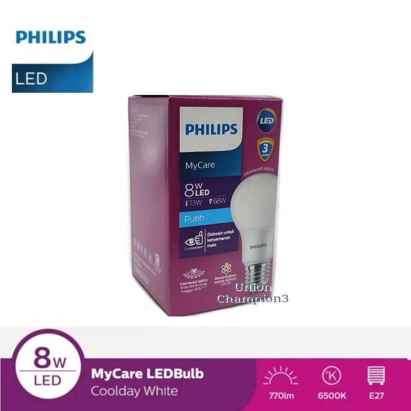 Lampu PHILIPS LEDbulb myCare 8w/8 watt E27 230V