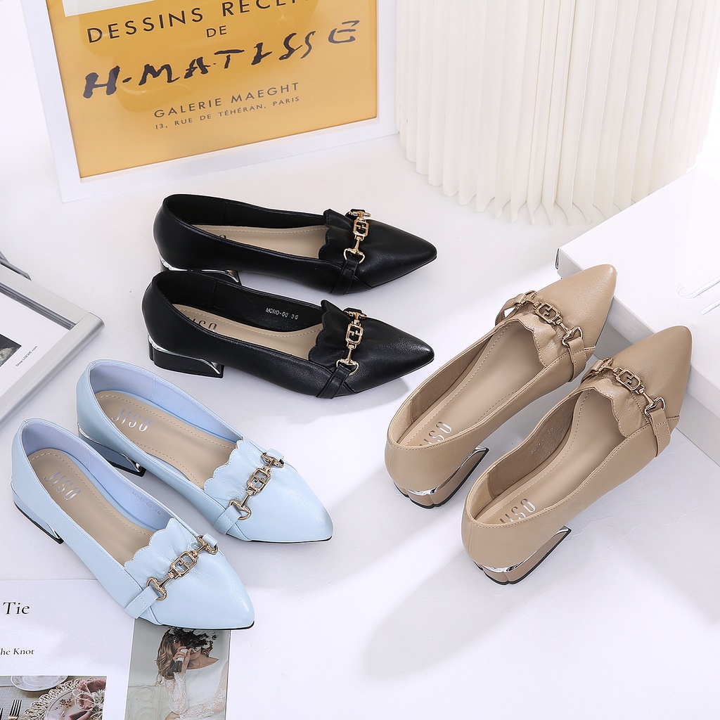 JISO RYONA MOMO-60 Sepatu Kerja Wanita Heels 3cm Import