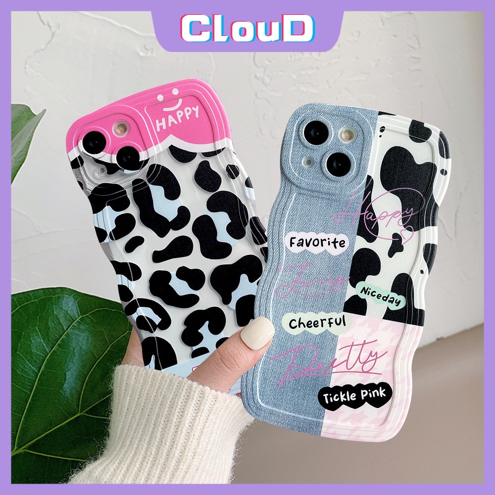 Case Redmi A1 9T 10 9A 9a1+10C 10A 9C Mi 11T Redmi Note 10s 10 9Pro 11s 11 9s 8 9 11Pro+10Pro Max Plus PO CO M3 X3 NFC Couple Denim Splicing Motif Leopard Wavy Edge Sarung Soft Cover