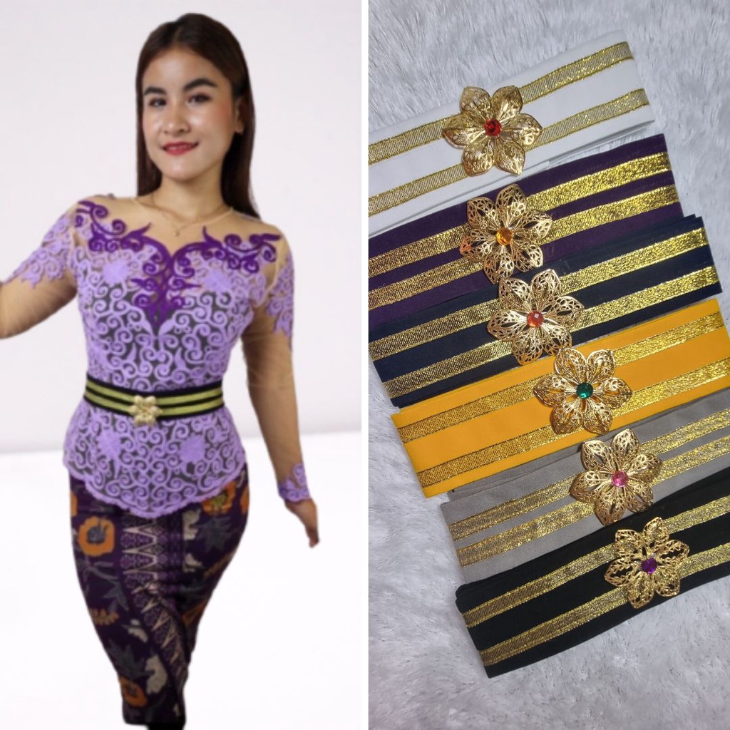 Obi Belt Bludru Free Bross / Obi Belt / Ikat Pinggang Obi / Ikat Pinggang Kebaya Bali / Obi Belt Keb