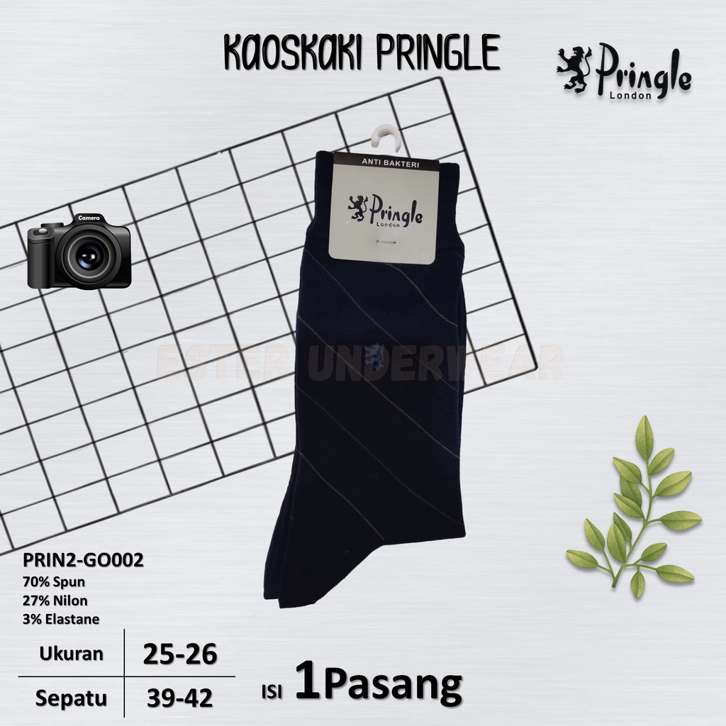 Pringle Kaos Kaki Kantor Pria Anti Bakteri Seri Motif Isi 1 Pasang