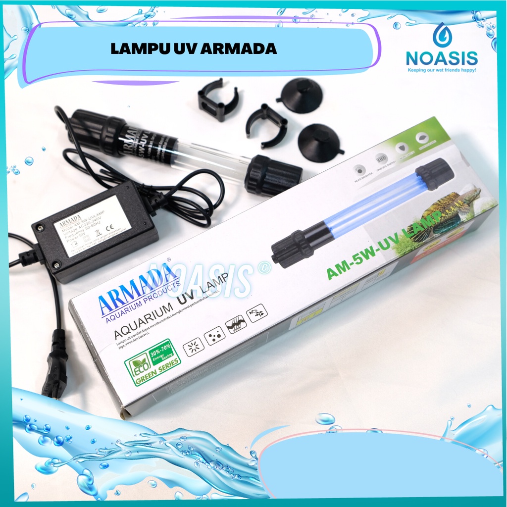 ARMADA Lampu Uv Ultraviolet Aquarium 5 7 9 11 13 15 20 Watt Aquascape