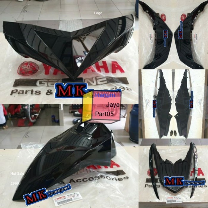 PAKET FULL SET BODY HALUS MIO M3 125 HITAM ORIGINAL YAMAHA