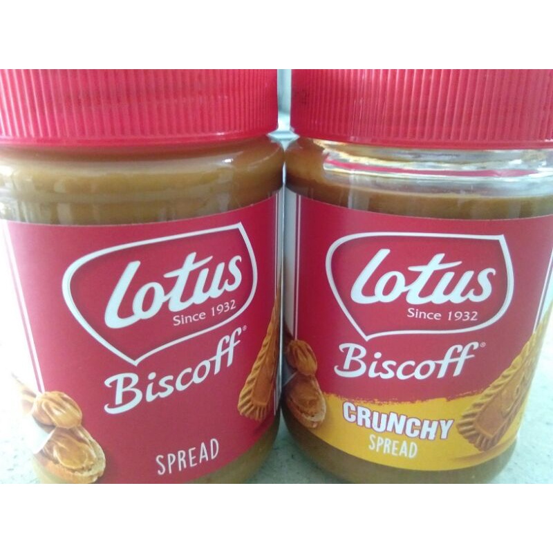 LOTUS BISCOFF BISCUIT SPREAD 400G/LOTUS BISCOFF CRUNCHY SPREAD 380G/SELAI ROTI/SELAI KACANG