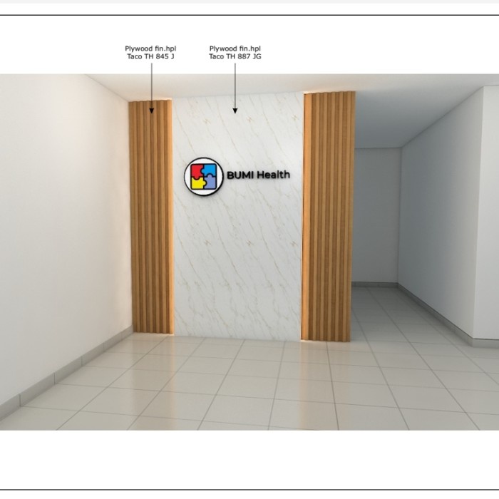 backdrop papan hpl custom minimalis modern