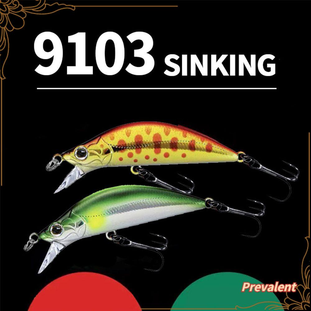 Preva 2pcs Umpan Ikan Kecil Tenggelam 4.5G/50MM Tackle Striped bass Minnow Lures
