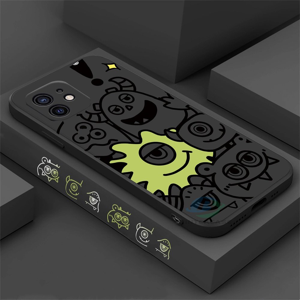 Casing Kompatibel Untuk IPhone 14 Pro Max IPhone13 Pro Max IPhone11 IPhone12 IPhoneXR XS 6 6S 78 Plus Graffiti Kartun Monster Soft Silicone Phone Case Binteacase