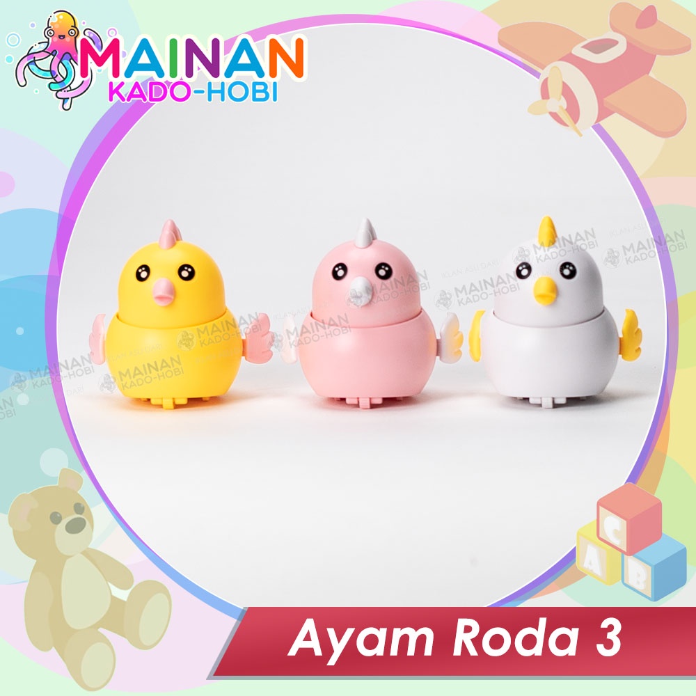 MAINAN ANAK PRESS CAR AYAM CHICKEN RODA 3