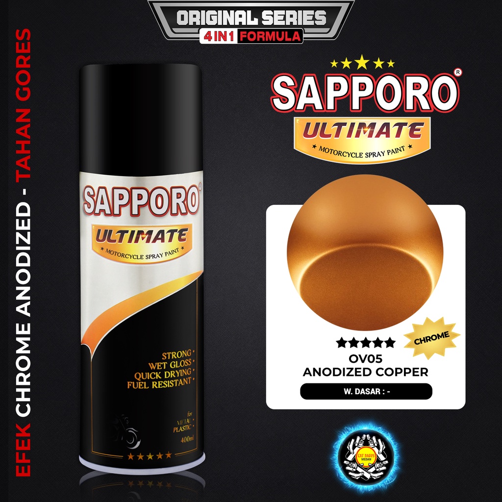 SAPPORO ULTIMATE OV05 ANODIZED COPPER ORIGINAL SERIES 4 IN 1 CAT SEMPROT 400 ML CAT MOTOR AEROSOL PY