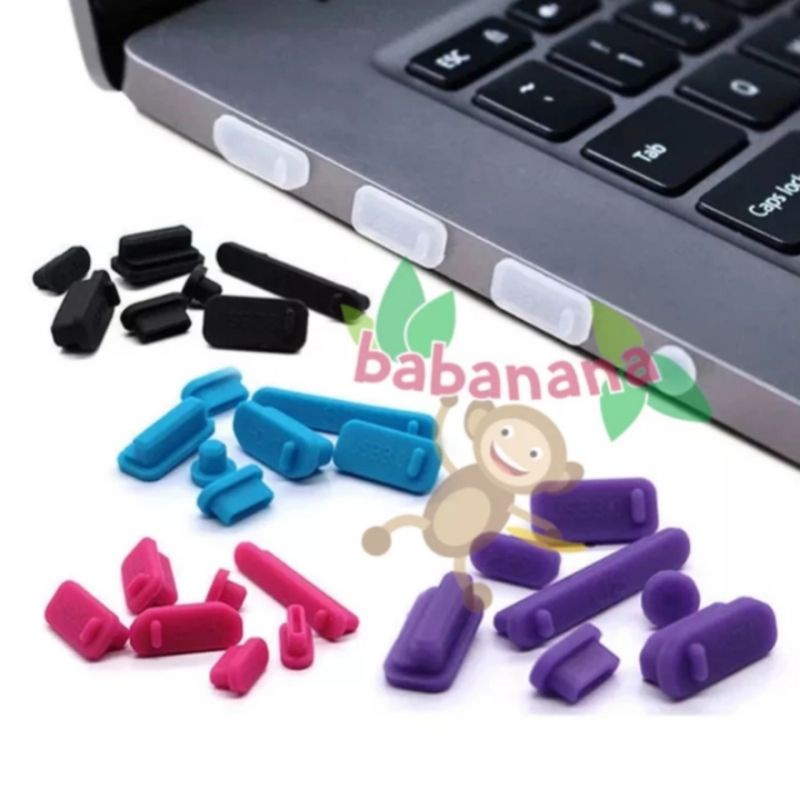 16pcs laptop port cover anti dust tutup pelindung debu usb type c