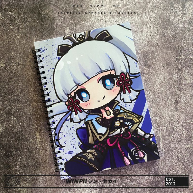 

Notebook Buku Catatan Polos Kamisato Ayaka Game Genshin Impact