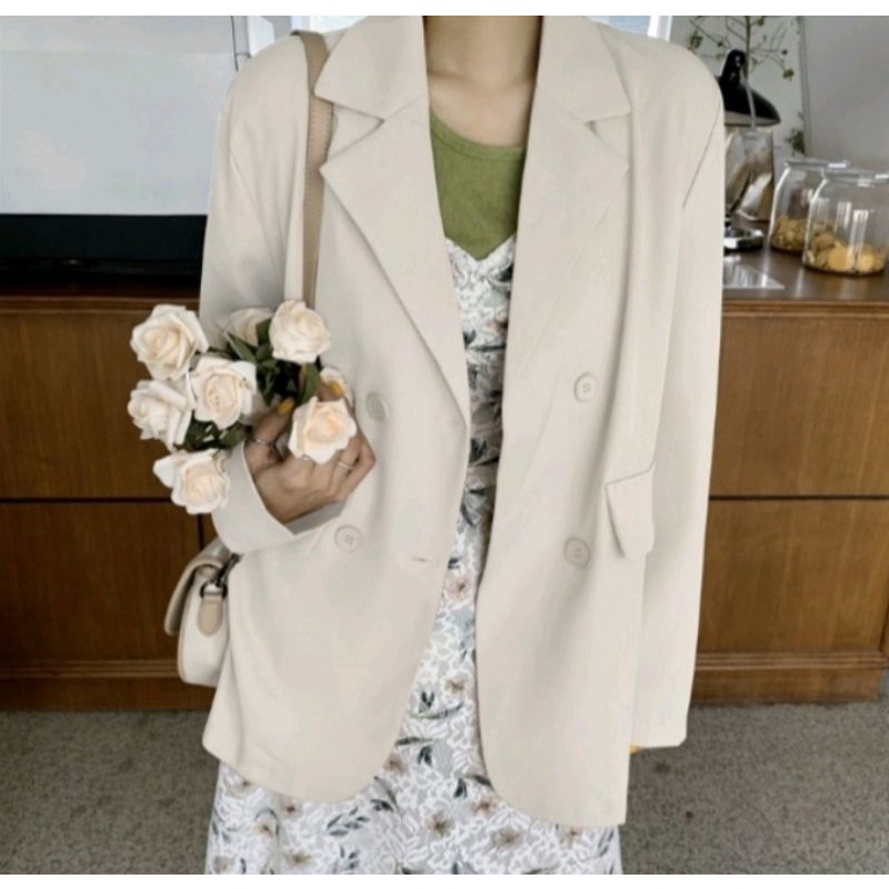 Oversize blazer wanita korea/ blazer wanita oversize korea/blazer wanita korea