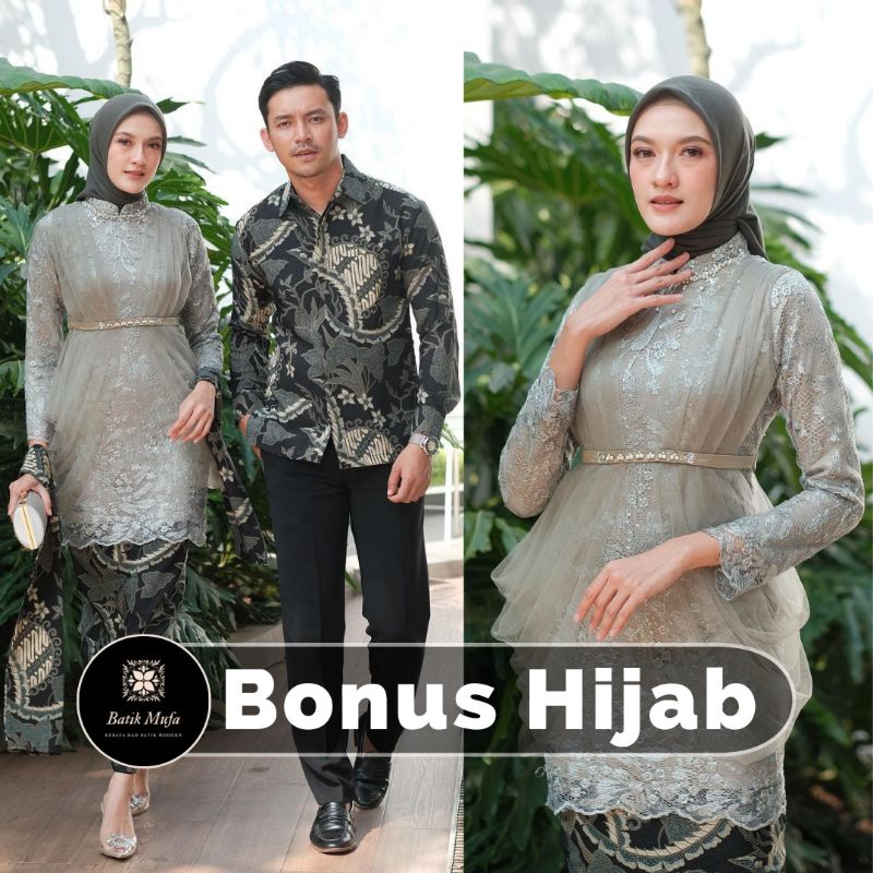 SET KEBAYA COUPLE MADINA SAGE | KEBAYA WISUDA TERBARU KEBAYA MODERN KEBAYA LAMARAN KEBAYA TUNANGAN