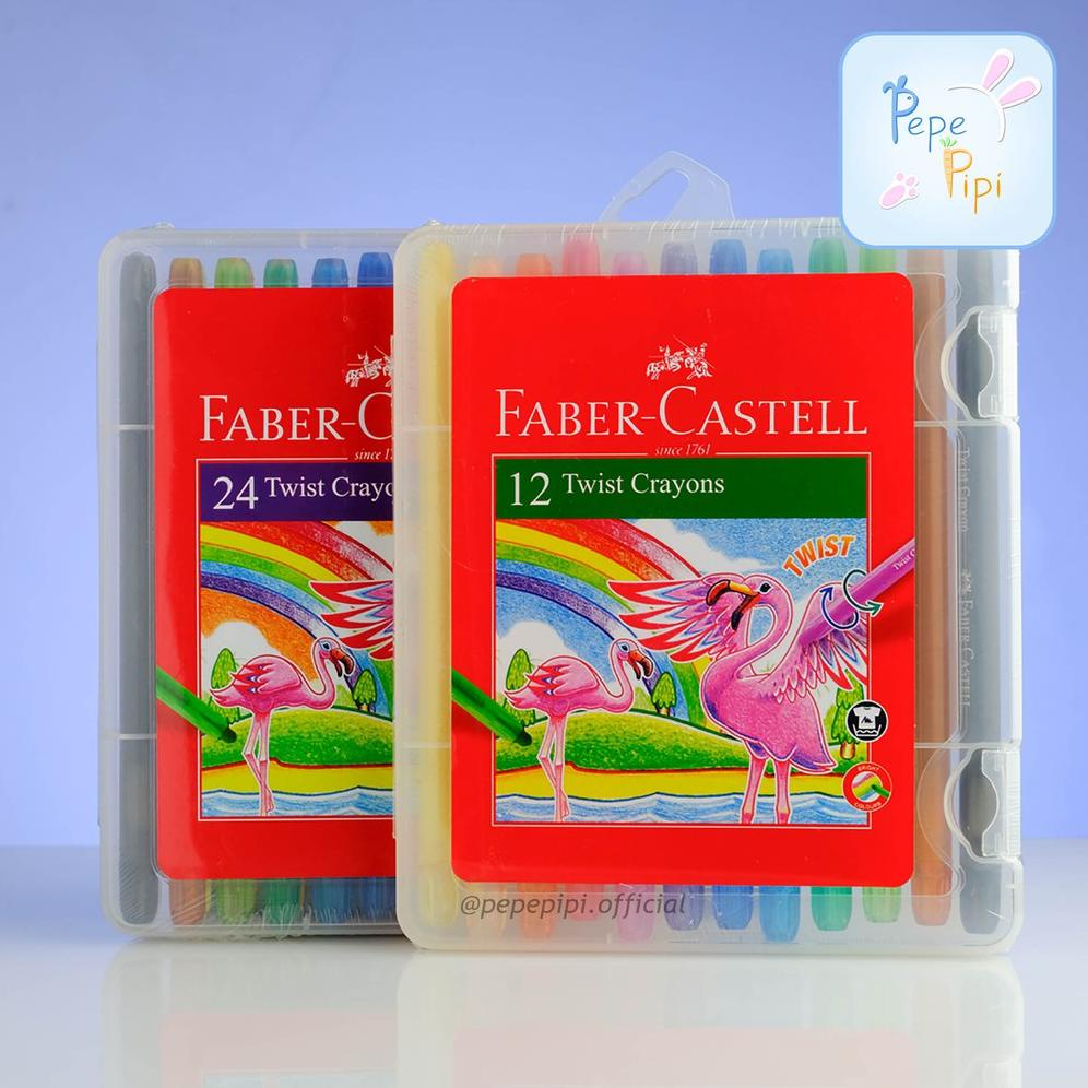 

CRAYON TWIST FABER CASTELL 12 DAN 24 WARNA KRAYON PUTAR TERLARISS...,,,,,