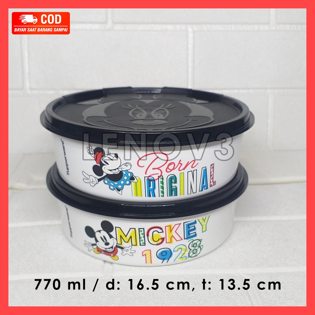 Mickey Minnie Bowl (1) Tupperware Tempat Bekal Makan
