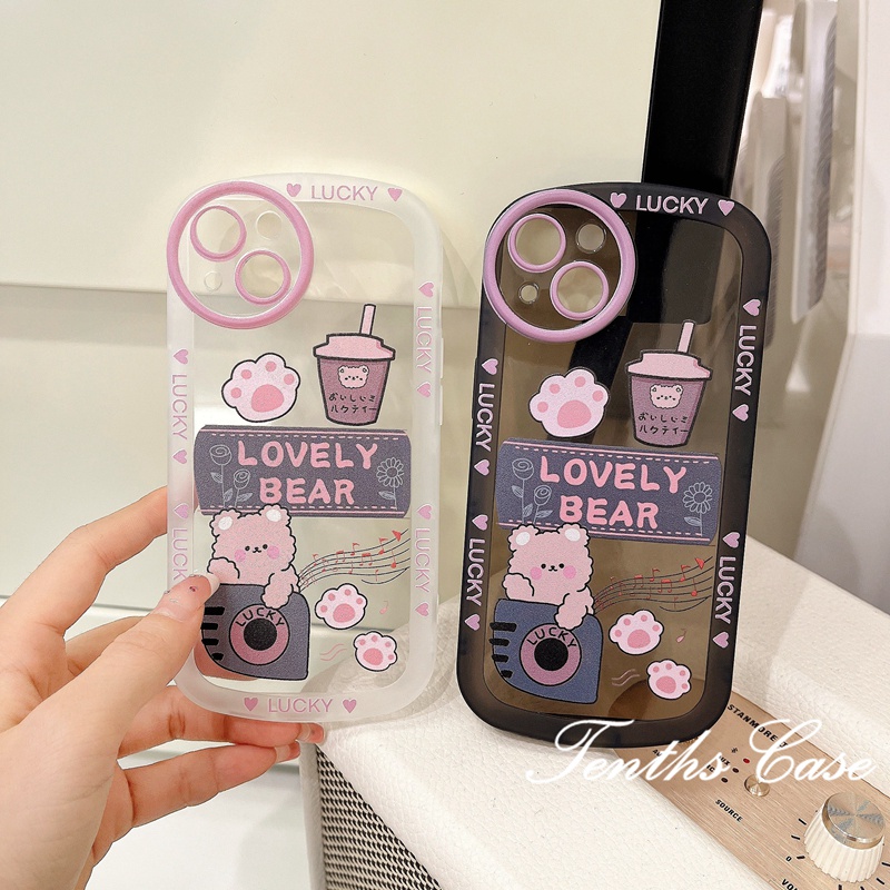 Redmi Note12 A1 10C 10A 10 9A 9C 9 9T Note 11s 10s 9s 11 10 9 8 ProPoco X3 NFC X3Pro X3 Mi1T 11Lite 10 Lovely Bear Phone Case Soft Cover Pelindung