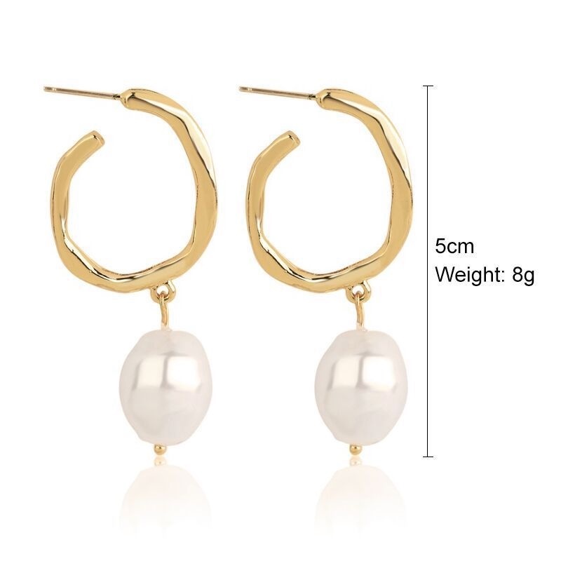 Anting Mutiara Putih Handmade Gaya Korea Untuk Wanita