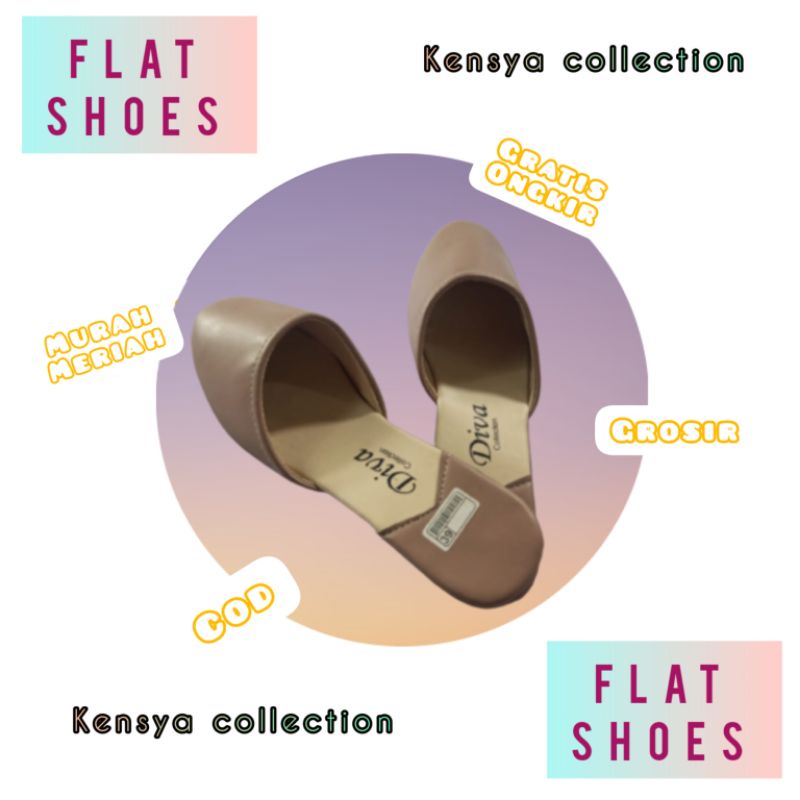 Flat Shoes Sandal Polos Wanita Kekinian / Sepatu Sendal Elegan dan Berkualitas