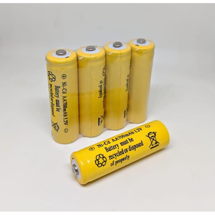 4 PCS BATERAI NI-CD AA 700 MAH 1.2V