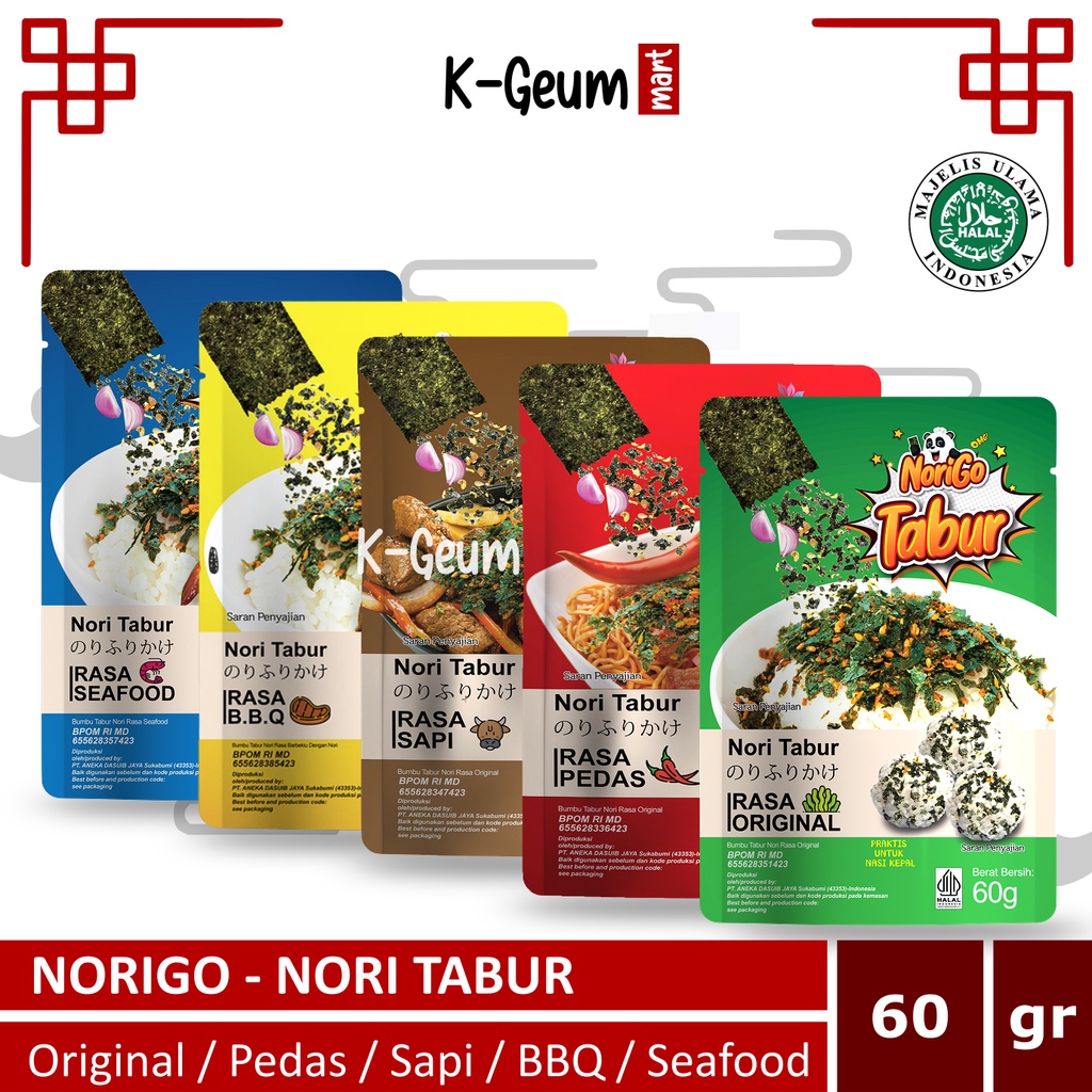 

NORIGO Nori Tabur Rumput Laut Panggang | Abon Nori 60 gram