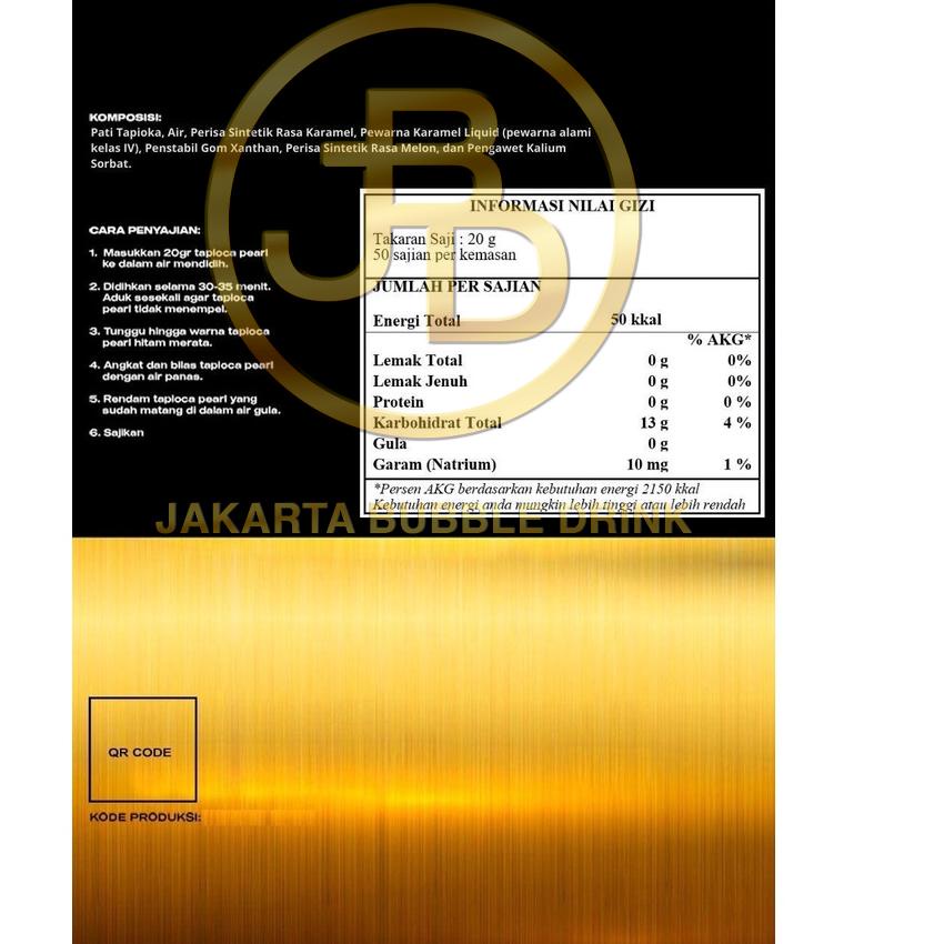 

Terlaris TAPIOCA JET BLACK 1 KG/ BOBA HITAM - JBD | HALAL