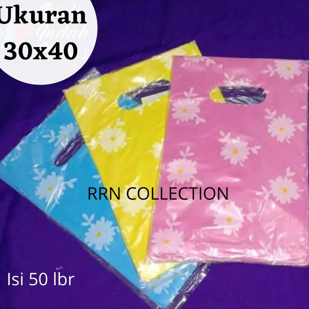 PRODUK TREND Plastik Packing motif bunga ukuran 30x40 isi 50 lmb/Plastik HD motif bunga plastik olsh