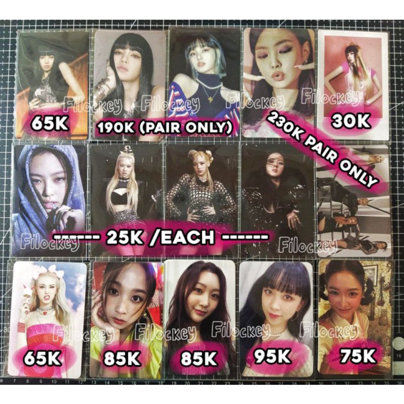 Photocard Blackpink, Secret Number, Red Velvet, Somi