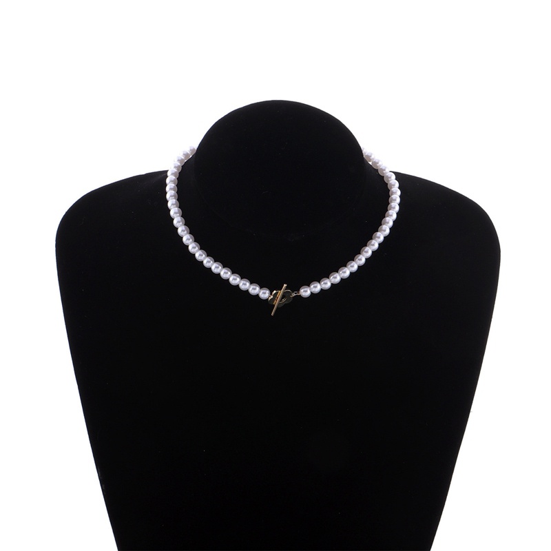 Sederhana Pendek Mutiara Klavikula Rantai Grace Fashion Bunga Kalung Emas Perak Choker