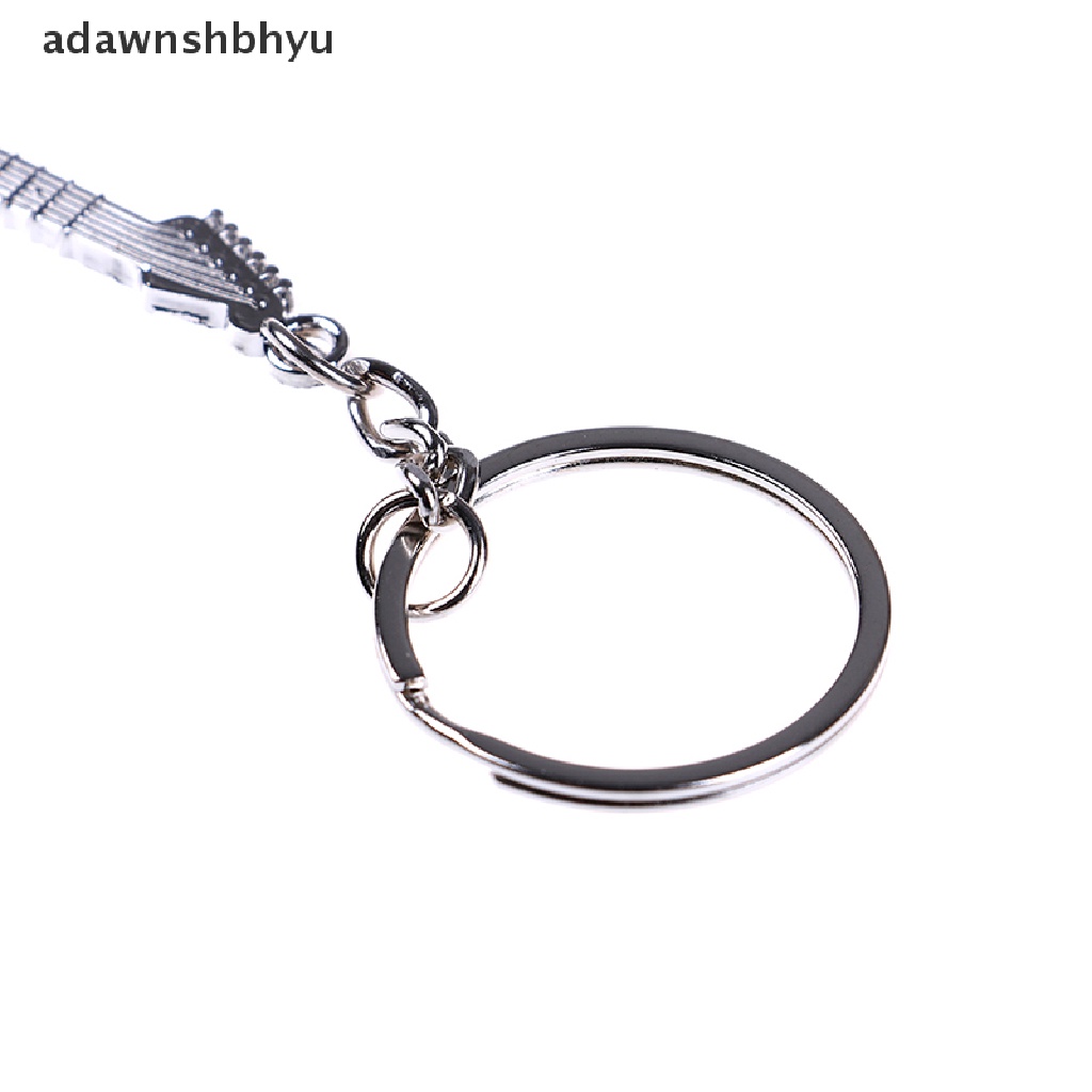 Adawnshbhyu Kreatif Logam Gitar Elektrik mini Gantungan Kunci Gantungan Kunci key ring Hadiah ID