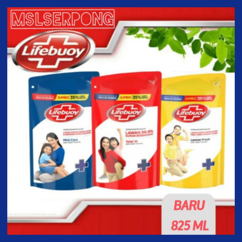 LIFEBOUY SABUN MANDI CAIR 825 ML ANTI BACTERIAL / SABUN MANDI CAIR / BODY WASH