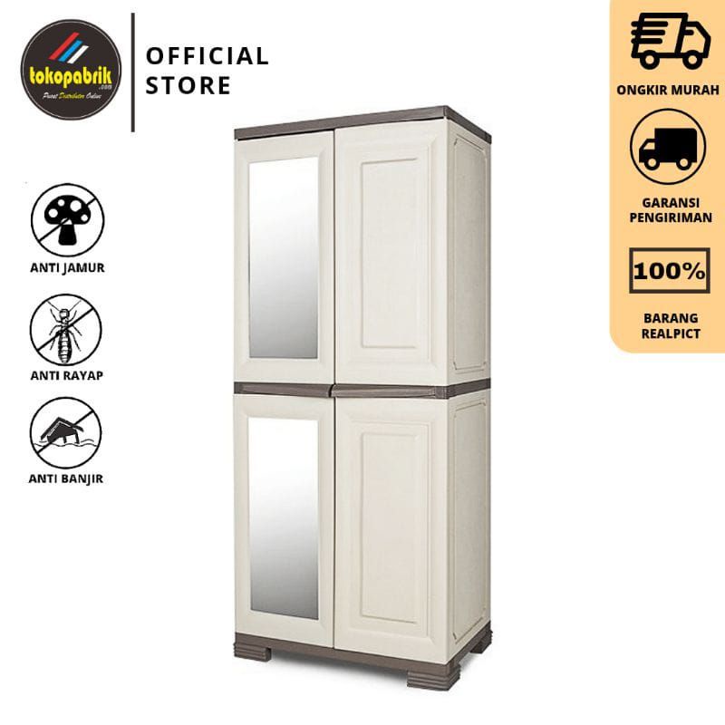 Olymplast OMC ST2 - Lemari Pakaian Plastik 2 Pintu Olymplast Terlaris Indramayu Bandung