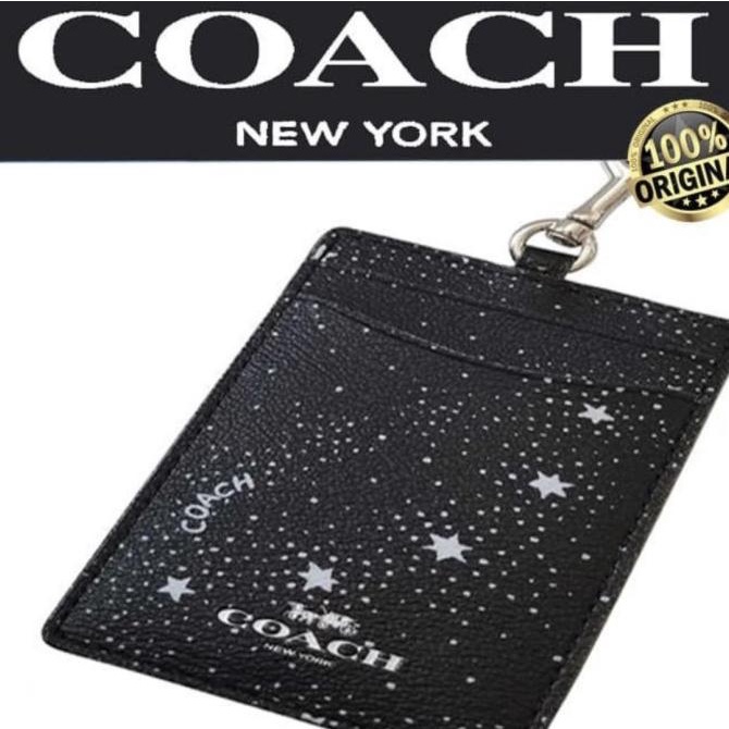 

COACH ID card lanyard new star night (BLACK)