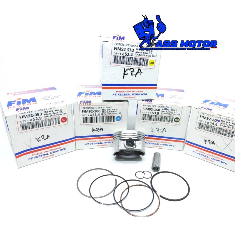 PISTON MIO M3 FIM 92 PISTON KIT FIM 92 MIO M3 SOUL GT X RIDE FINO 125 MIO Z 52.4 52.9 53.4