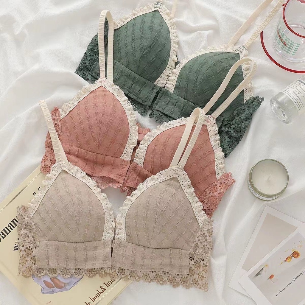 TELLY ➡️ 354 Bra Push Up Set Tanpa Kawat Bikini Sport Korea Fashion Bralette Remaja