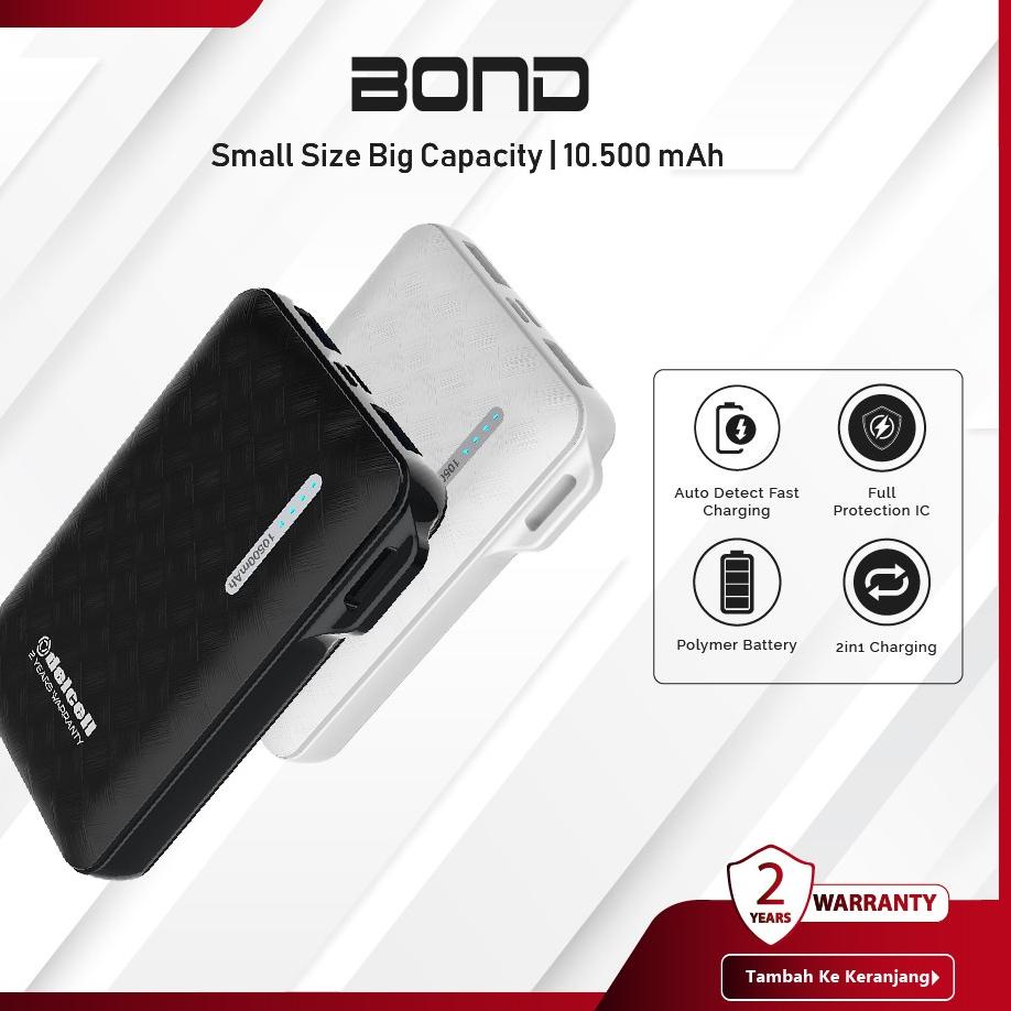 Best Stock Delcell 10500mAh Powerbank BOND Real Capacity Small Powerbank Garansi Resmi 2 Tahun Flight