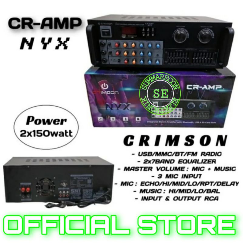 amplifier bluetooth crimson nyx amplifier karaoke original