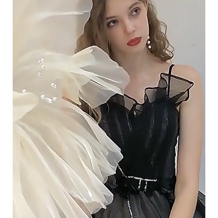 PLUS SIZE LADIES  EVENING GOWNS DRESS BLACK PROM DRESS EVENING GOWN  STRARY SKY GOWN EVENING