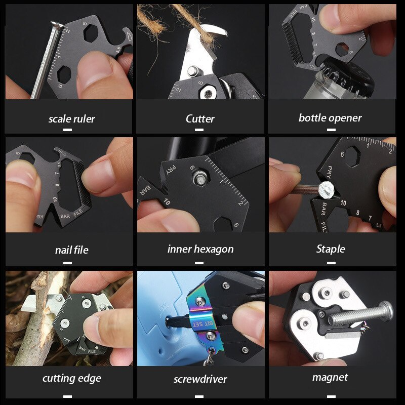 Gantungan Kunci Obeng Pisau Multifungsi Gantungan Kunci Multifungsi Pisau Obeng Coin Knife Outdoor Edc