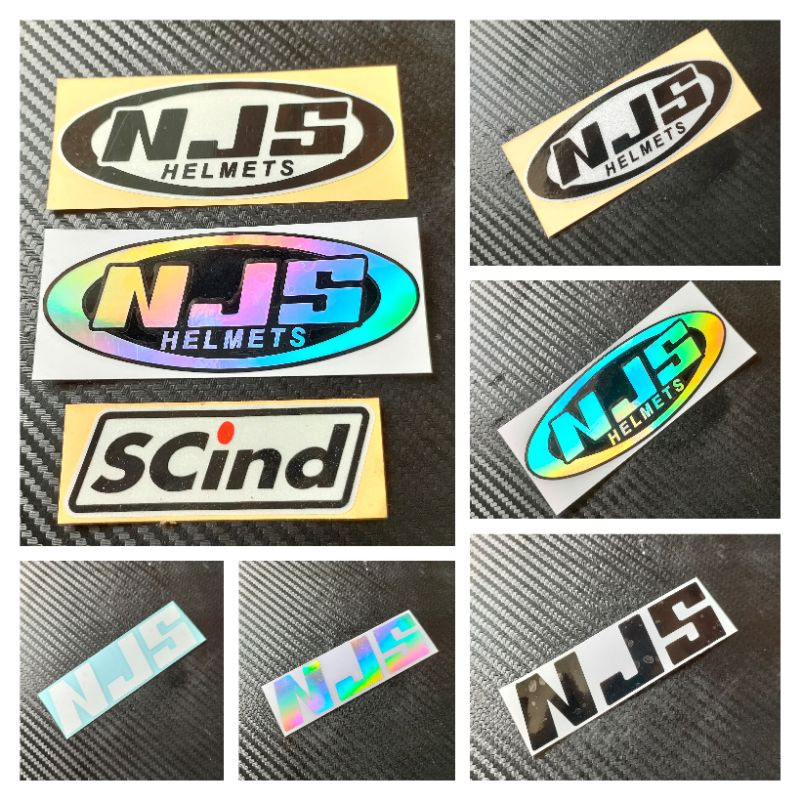 STIKER CUTTING MERK HELM NJS