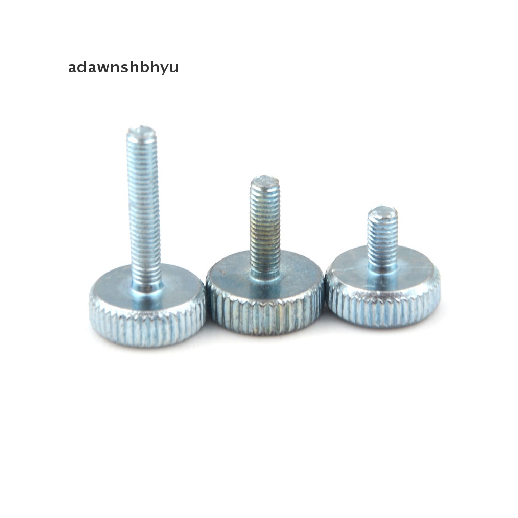 Adawnshbhyu 10Pcs M3 M4 M5 Knurling Kepala Datar Knurled Thumb Screw Sekrup Pengencang Tangan Baru 10 Pcs M3 M4 M5 Knurling Kepala Datar Knurled Thumb Screw Sekrup Tangan Kencang 10pcs Knurling