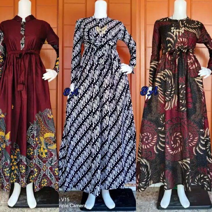 MS GAMIS BATIK SRIWEDARI MAXI BUMIL/BUSUI KATUN SOGAN ALLSIZE & JUMBO ▫ CHF.21De22т