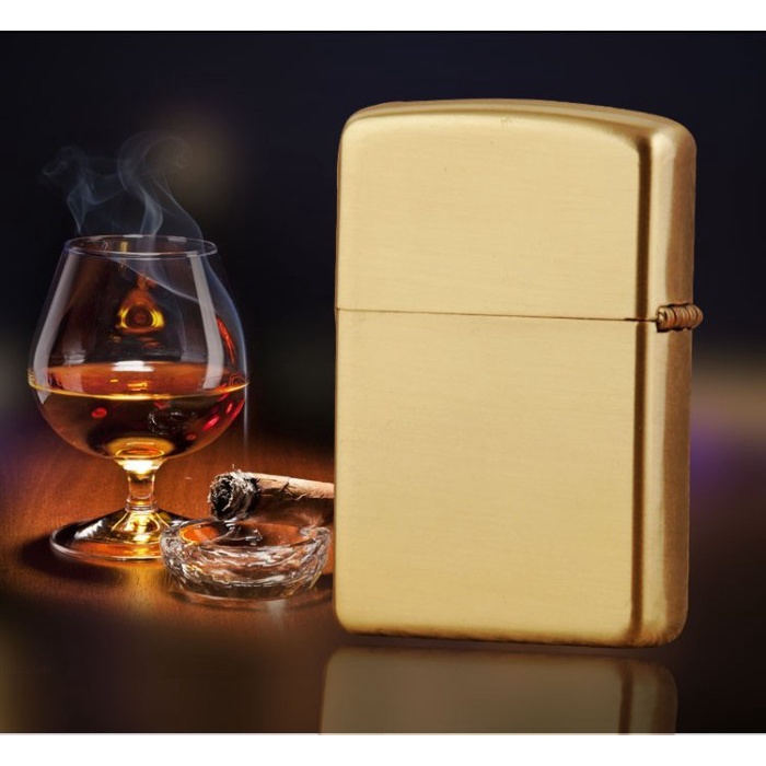 Korek Api Zippo Polos Warna Glossy Murah - Gold