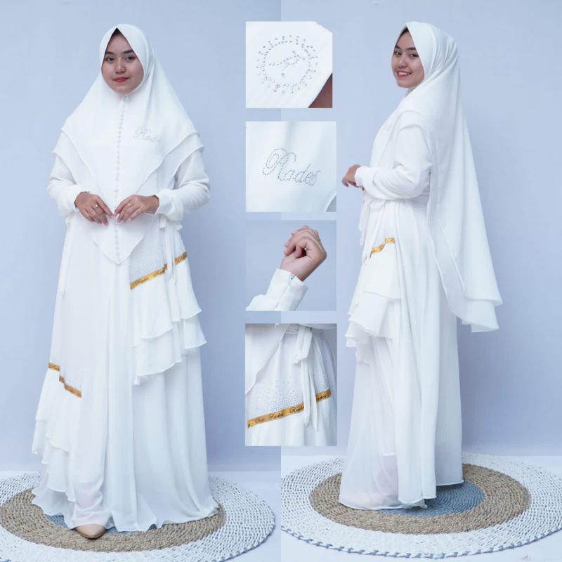 Gamis Larisa Bahan Ceruty Gamis Jumbo Set Kerudung