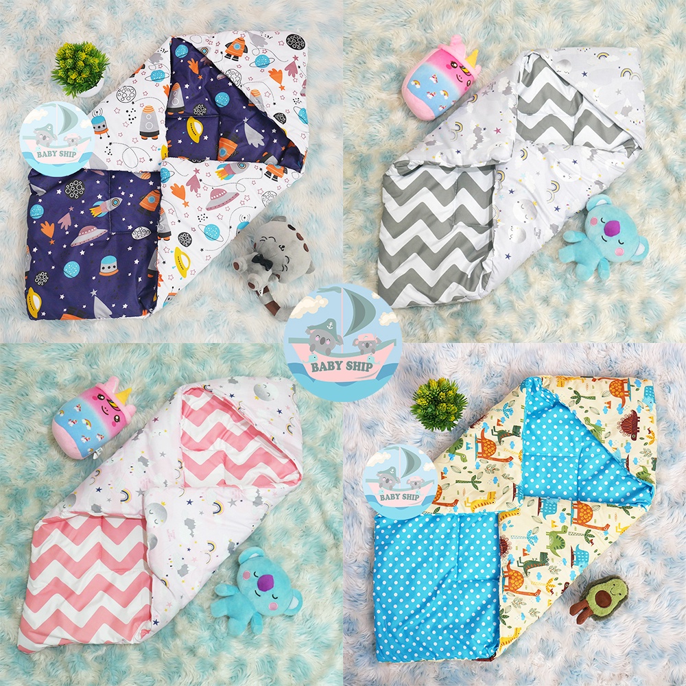 Selimut Topi Bayi / Selimut Bayi / Bedong Bayi / Sleeping Bag Bayi / Hoodie Baby Blanket