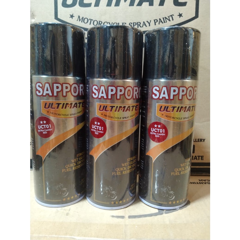 cat spray pilok pilox cat semprot sapporo ultimate saporo UCT01 ultra candy red candytone red merah kendi merah candytone 400ml