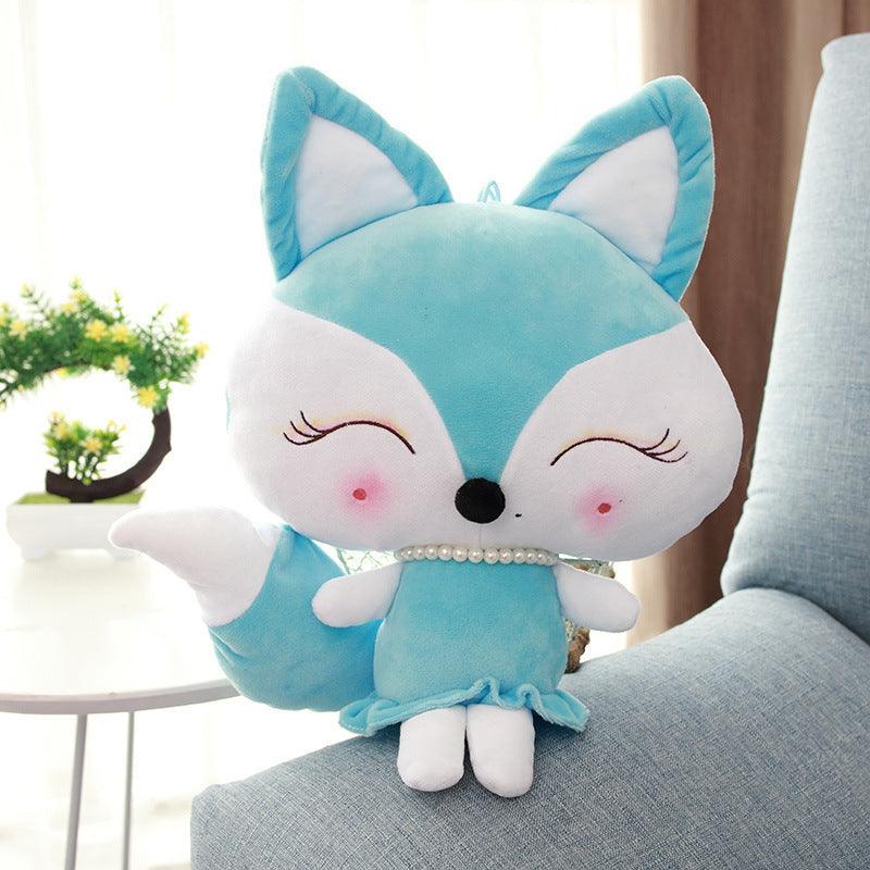 Boneka Cute Merah dan Biru Little Fox Boneka Fox Di 30Cm Hewan Kawaii plush Toy Boneka Bayi Kid's Hadiah Mini Mainan Mewah